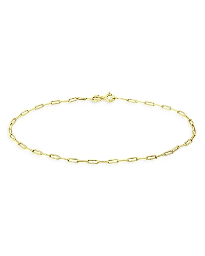 Aqua Sterling Paper Clip Bracelet - Exclusive