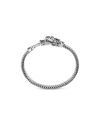 Sterling Silver Legends Naga Blue Sapphire Dragon Link Bracelet
