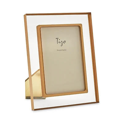 Tizo Lucite Bordered Easel Back 5 x 7 Picture Frame