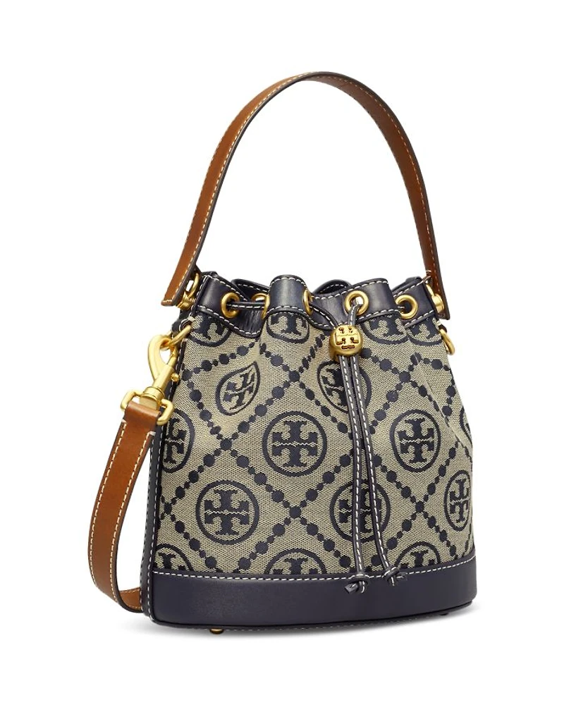 T Monogram Jacquard Bucket Bag