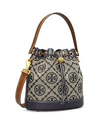 T Monogram Jacquard Bucket Bag