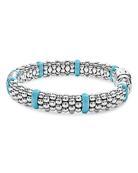 Lagos Blue Caviar & Diamond Sterling Silver Bracelet, 6.5
