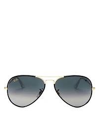 Classic Brow Bar Aviator Sunglasses, 58mm