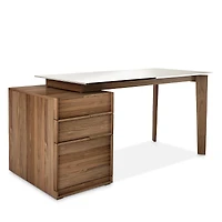 Huppe Swan Glass Top Work Desk