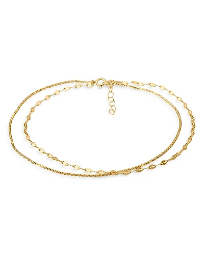 Aqua Double-Row Chain Anklet - Exclusive