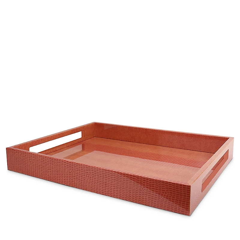 Addison Ross Orange Croc Tray, 16 x 14