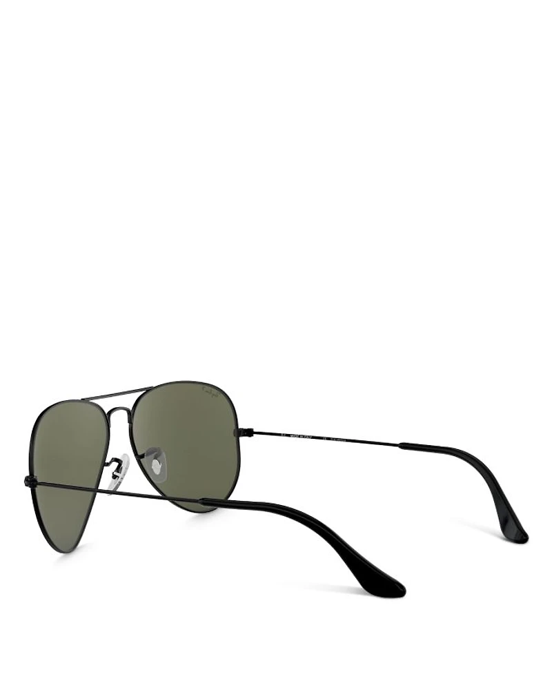 Unisex Polarized Brow Bar Aviator Sunglasses