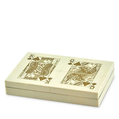 Resin & Bone Double Playing Card Box