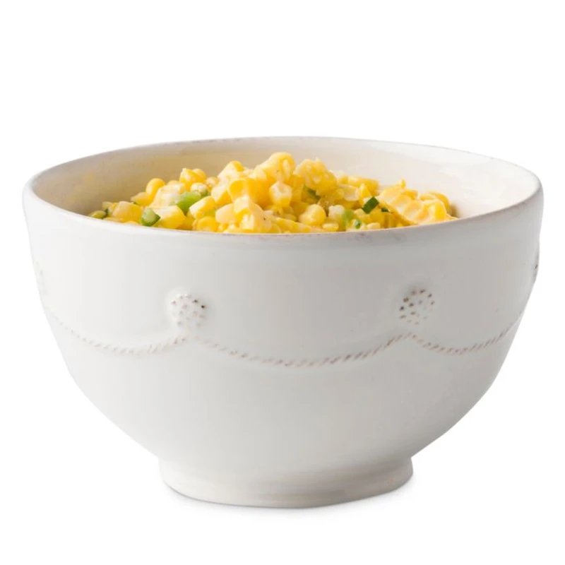 Berry & Thread Cereal/Ice Cream Bowl - Whitewash