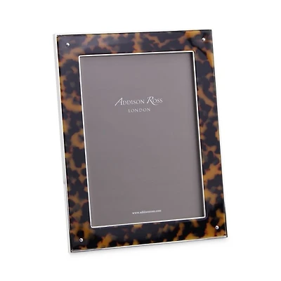 Faux Tortoise Shell & Silverplate Picture Frame Collection