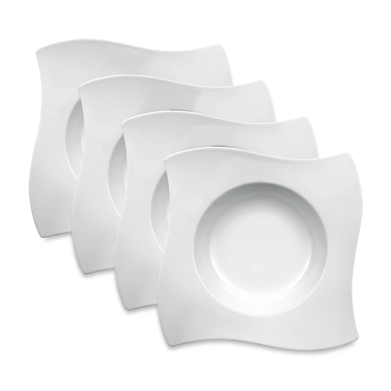 Villeroy & Boch New Wave Rim Soup Bowls, Set of 4