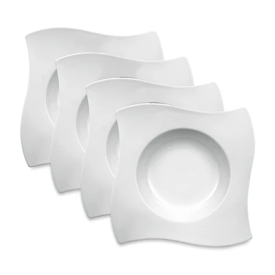 Villeroy & Boch New Wave Rim Soup Bowls, Set of 4