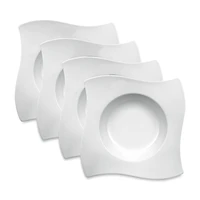 Villeroy & Boch New Wave Rim Soup Bowls, Set of 4