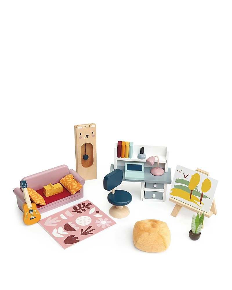 Tender Leaf Toys Dolls House Study Furniture Set - Ages 3+