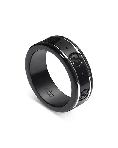 18K White Gold ICON Synthetic Corundum Slim Band
