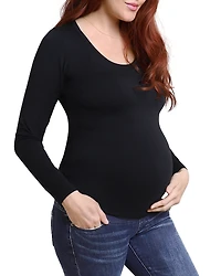 Ingrid & Isabel Maternity Long Sleeve Scoop Neck Tee