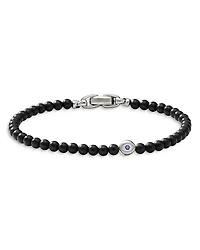 David Yurman Men's Spiritual Beads Evil Eye Bracelet with Black Onyx and Sapphires