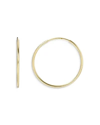 14K Yellow Gold Medium Thread Hoop Earrings