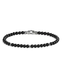 David Yurman Sterling Silver Spiritual Beads Bracelet with Black Onyx