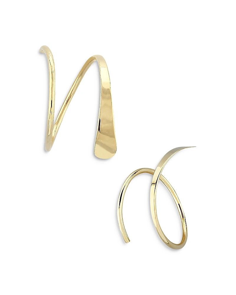 Moon & Meadow 14K Yellow Gold Tapered Wire Cuff Earrings