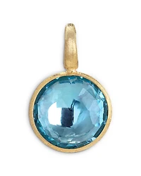 Marco Bicego 18K Yellow Gold Jaipur Blue Topaz Round Pendant