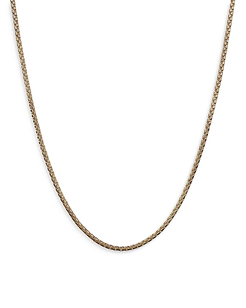 David Yurman 18K Yellow Gold Box Link Chain Necklace, 24