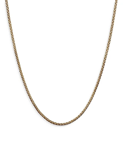 David Yurman 18K Yellow Gold Box Link Chain Necklace, 24