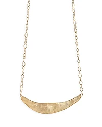 Marco Bicego 18K Yellow Gold Lunaria Hammered Crescent Collar Necklace, 16.5