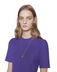 18K Yellow Gold Running G Pendant Necklace, 25.5"