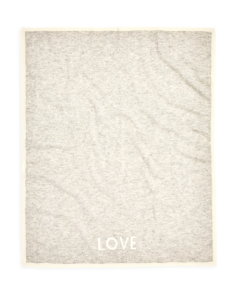 Bloomie's Unisex Love Cashmere Baby Blanket