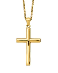 Bloomingdale's Fine Collection Men's Polished Cross Pendant Necklace