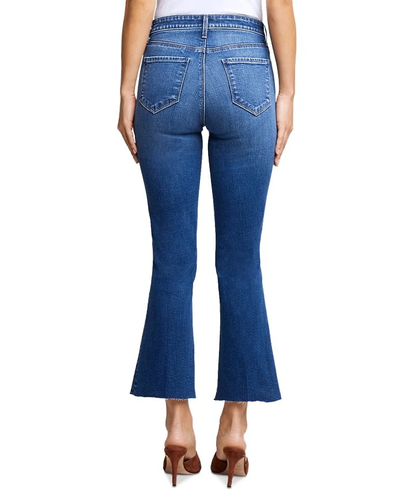 Kendra High Rise Cropped Flare Jeans Laredo