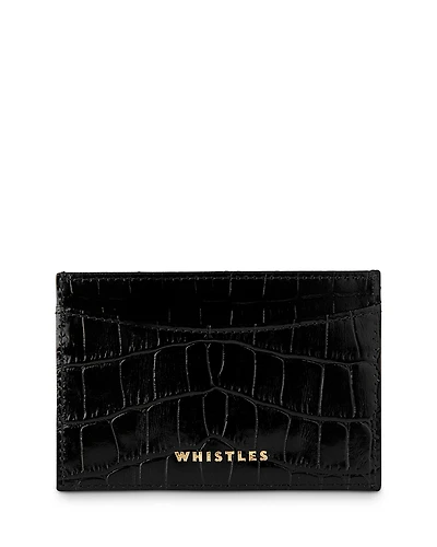 Whistles Croc Embossed Leather Card Holder