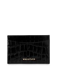 Whistles Croc Embossed Leather Card Holder