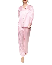 Petite Plume Pink Silk Pajama Set