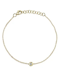 14K Yellow Gold Diamond Bezel Chain Bracelet - Exclusive