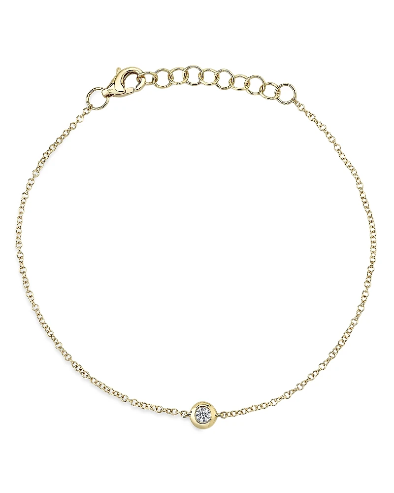 Moon & Meadow 14K Yellow Gold Diamond Bezel Chain Bracelet - Exclusive