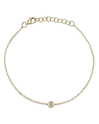 Moon & Meadow 14K Yellow Gold Diamond Bezel Chain Bracelet - Exclusive