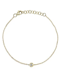Moon & Meadow 14K Yellow Gold Diamond Bezel Chain Bracelet - Exclusive