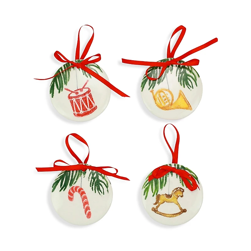 Vietri Nutcrackers Assorted Ornaments, Set of 4