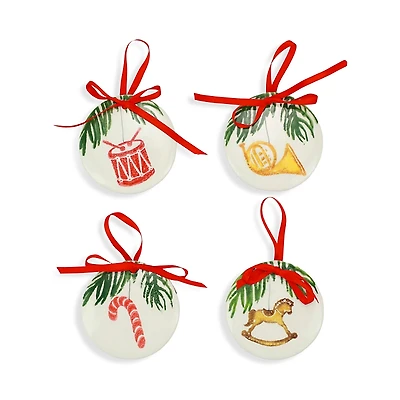 Vietri Nutcrackers Assorted Ornaments, Set of 4