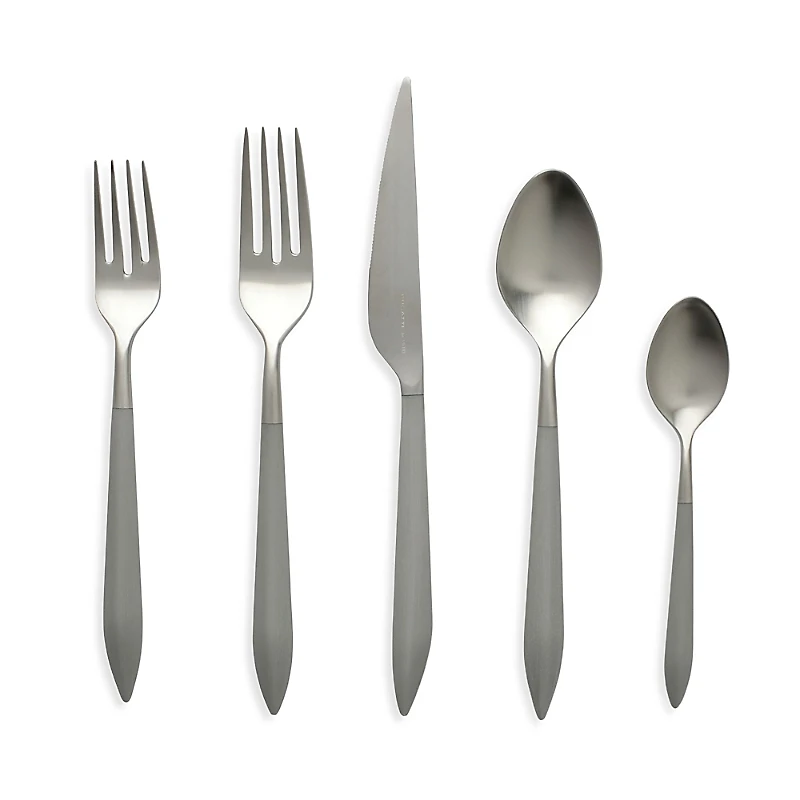 Vietri Ares Argento & Light Gray 5-Piece Place Setting