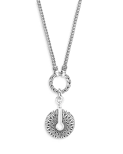 John Hardy Sterling Silver Classic Chain Disc Amulet Pendant Necklace, 18