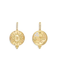 Temple St. Clair 18K Yellow Gold Sole Luna Diamond Drop Earrings