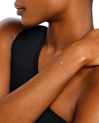 Diamond Bezel Set Bracelet in 14K Yellow Gold, 0.10 tcw