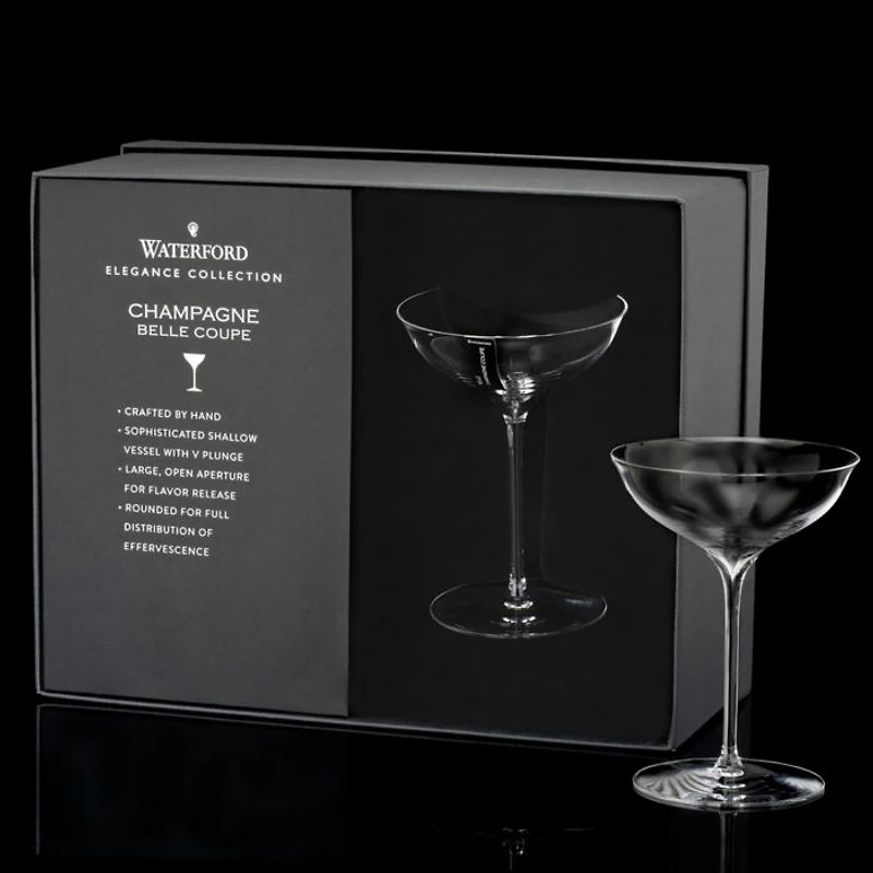 Elegance Champagne Belle Coupe Glass, Pair