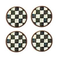Mackenzie-Childs Courtly Check Coasters, Set of 4