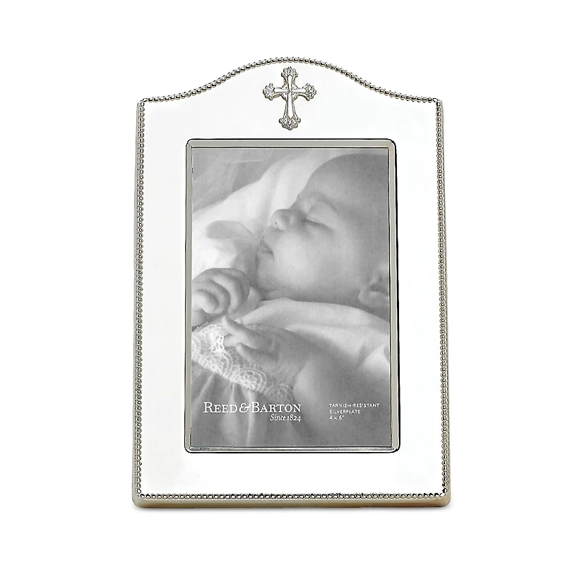Reed & Barton Abbey Cross Silverplated Picture Frame, 4 x 6