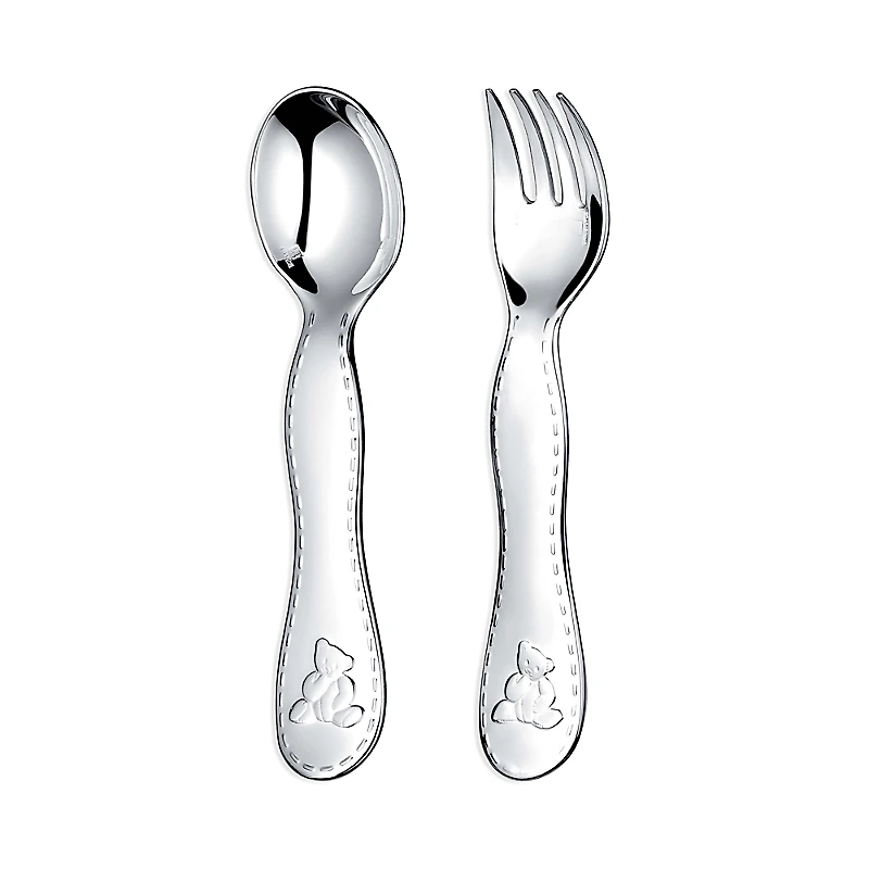 Christofle Charlie Bear Fork & Spoon Set