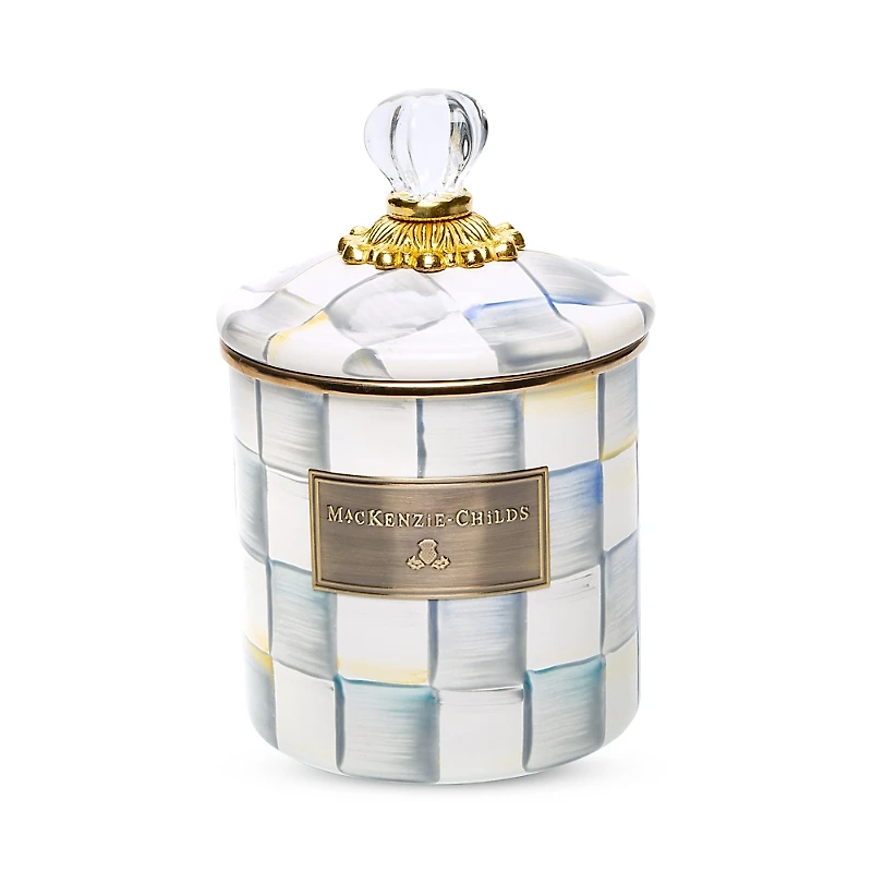 Mackenzie-Childs Sterling Check Enamel Canister